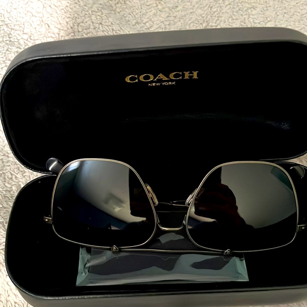 Brand new coach sunglasses, gun metal frame